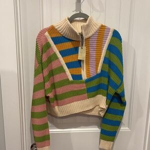 Dress Forum Multicolor Striped Turtleneck Sweater